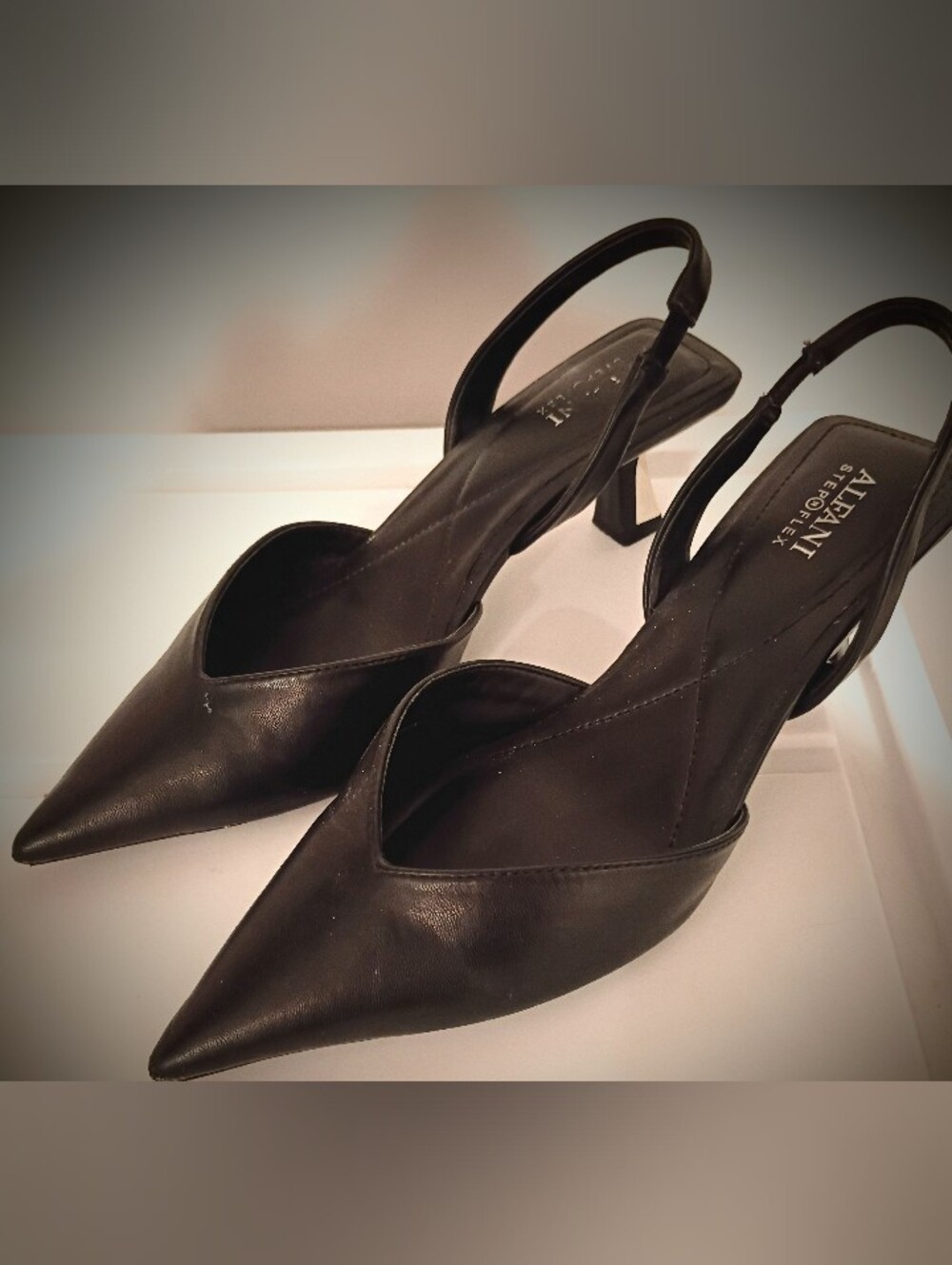 Alfani Black Pointed Slingback Pumps